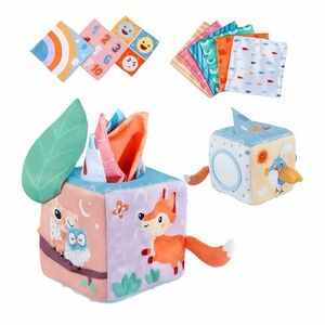Twefex baby tissue box toy- sensory toy